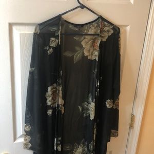 Mesh floral print duster✨